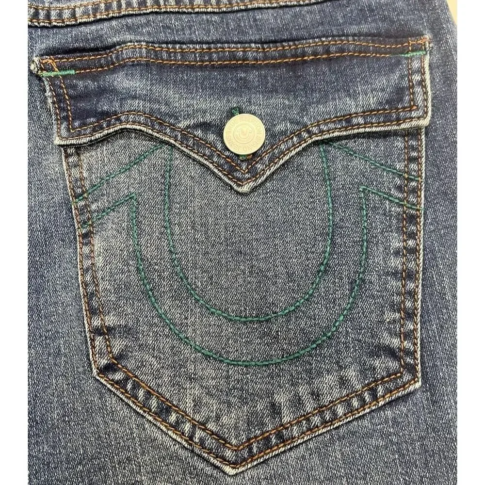 True Religion Rocco Men's Jeans Flap Pockets Relaxed Skinny Size 34X22 (34X31.5)